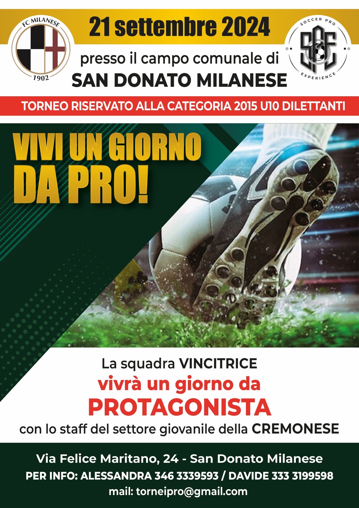 VIVI UN GIORNO DA PRO